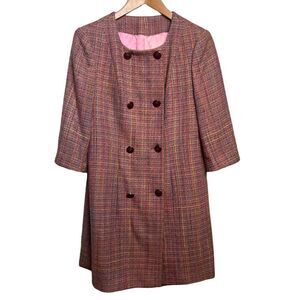 VTG Double Breasted Tweed Coat Women's Sz. S